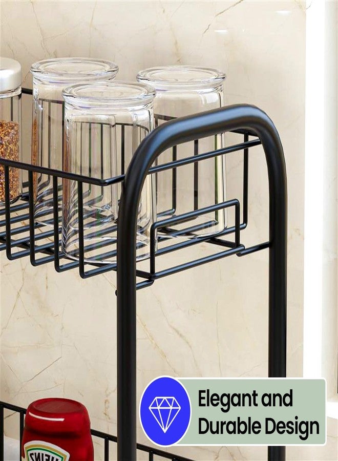 WonderStand وندرستاند ميرا (أسود) | منظم توابل معدني من طبقتين للمنزل/المطبخ - Image 4